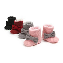 Зимняя обувь для маленьких мальчиков и девочек FOCUSNORM, хлопковая теплая младенческие сапоги для снега обувь для детской кроватки с мягкой подошвой 2024 - купить недорого