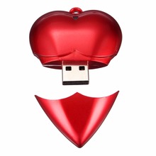 High Quality 8 GB plastic USB Flash Memory Drive wedding flash drive favors usb heart shape usb 2024 - buy cheap