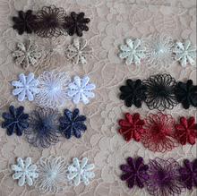 10 Pieces Venice DIY Sewing Flower Bead Hollow Dress Lace Applique Embroidery Lace Pattern 5.5cm*2cm 2024 - buy cheap