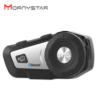 1000m M6 Plus Motorcycle Bluetooth Helmet Intercom Headset MP3 FM Voice Command Wired To 2 Way Radio Handsfree BT Interphone 2024 - buy cheap