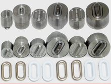 Ferramenta de instalação de ilhós 12mm-50mm, poros e acessórios de metal para buttonburaco, rebite de botão, molde oval 2024 - compre barato
