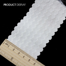 Cinta de cinta trenzada de Poliéster elástico blanca de 58mm, aplicación de adornos de corte, suministros de costura, Material 20yd/T976 2024 - compra barato