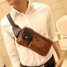 2019 New Arrival Vintage Leather Men Messenger Bags High Quality Casual Small Chest Packs Brown Shoulder Bags Bolsos 2024 - buy cheap