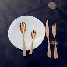 4pcs Stainless Steel Dinnerware Set Rose Gold Kitchen Cutlery Dinner Knives Fork Spoon Teaspoon Restaurant Tableware Gift 2024 - buy cheap