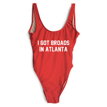 I GOT BROADS в Атланте, женские купальники с высоким вырезом, цельные костюмы, пляжная одежда, купальные костюмы, сексуальные боди, комбинезоны, бесплатная доставка 2024 - купить недорого