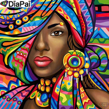 Алмазная 5D картина DiaPai «сделай сам», 100%, полностью квадратная/круглая Алмазная вышивка «Африканская женщина», вышивка крестиком, 3D декор, A24941 2024 - купить недорого