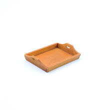 G07-X004 children baby gift Toy 1:12 Dollhouse mini Furniture Miniature rement Doll accessories wooden tray D201  1pcs 2024 - buy cheap