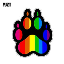 YJZT 10.7CM*13.3CM Gay Pride Rainbow Paw Funny PVC Decal Car Sticker 12-0253 2024 - buy cheap