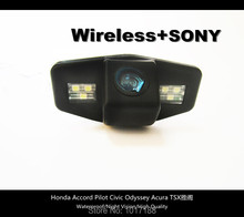 HD! Беспроводная Автомобильная камера заднего вида с Wi-Fi, чип SONY для Honda Accord пилотный гражданский Odyssey Acura 2024 - купить недорого