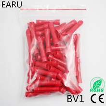 BV1 BV1.25 Full Insulating Wire Connector wire connector Butt Connectors Crimp Electrical Wire Splice Terminal 100PCS/Pack BV 2024 - buy cheap