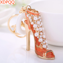 XDPQQ high heel pearl keychain 2018 new fashion jewelry tide dress pendant 2024 - buy cheap