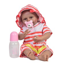 17inch 45cm handmade Lifelike Silicone Reborn Baby bebe Alive  Newborn Baby Dolls Full Vinyl body super Truly Kids Playmates 2024 - buy cheap