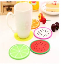 Colorful Fruit Shape Coasters Skid Insulation Silica Gel Cup Mat Antiskid Cup Mat Table Decoration & Accessories HomeTools 2024 - buy cheap