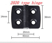 10pcs/lot 2020 3030 4040 ABS Plastic Nylon Hinge Electric Cabinet Industrial Hinges Coupling Head Gemel Accessory 2024 - buy cheap