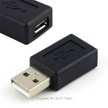 Новый высокоскоростной USB 2,0 штекер к Micro USB, гнездовой конвертер, штекер к женскому, простой дизайн, черный, оптовый адаптер 2024 - купить недорого
