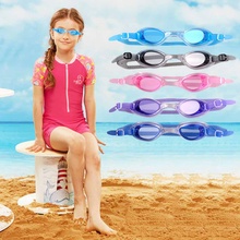 Children Kids Outdoor swimming goggles HD flate silicone waterproof anti-fog  UV PC Underwater Eyeglasses 2024 - buy cheap