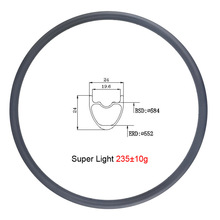 235g 27.5er 24mm X 24mm MTB XC Clincher Tubeless Carbon Rim UD Matte Glossy 650b Cross Country Mountain Bike Wheel 24h 28h 32h 2024 - buy cheap