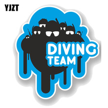 YJZT 12CM*12.9CM Fashion Scuba Diving Team Decal PVC Motorcycle Car Sticker 11-00767 2024 - buy cheap