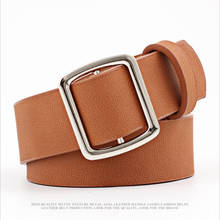 New Square Metal Buckle Wide Waist Belt for Women Red Tan Black Pu leather belts for Dress Jeans Female Waistband Belts 2024 - buy cheap