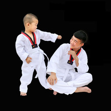 Traditional White Taekwondo Uniform Children Adult Taekwondo Suit Dobok WTF Karate Uniform Clothes Long Sleeve Fitness Training 2024 - buy cheap