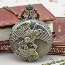 50pcs/lot DHL Free Shipping Real  Bronze Eagle wings Pocket Watch Top Quality Watch Necklace Gift Watch Factory Price Wholesale 2024 - buy cheap