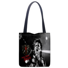 Custom Michael Jackson printing shoulder bag canvas tote bag shopping travel book handbag custom logo 2024 - buy cheap