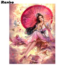 Classical beauty 5D DIY Diamond Painting "umbrella girl" 3D Full Square Drill Diamond Embroidery Rhinestone Cross Stitch Mosaic 2024 - buy cheap