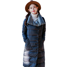 Light Thin Down Coats Women Double Side Slim Long White Duck Down Jackets Outwears Autumn Winter Female Casual Down Coats FP1646 2024 - buy cheap