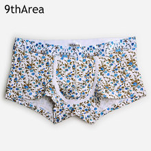 9thArea Mens male underwear Boxer shorts Country style Cotton fabric trunks sexy Men underpants cueca boxer homme man men's 2024 - buy cheap