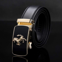 ¡Promoción! Cinturón de piel auténtica con hebilla automática para hombre, diseño de marca, cinturones hebilla de aleación 2024 - compra barato