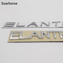 Soarhorse-pegatinas con el Logo de las letras para Hyundai Elantra, emblema de la tapa del maletero del coche, placa de identificación 2024 - compra barato