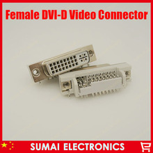 Conector fêmea de 90 graus dvi 29pin para pcb, plugue 24 + 5 pinos fêmea para soquete/plugue/entrada para exibição de áudio e vídeo 2024 - compre barato