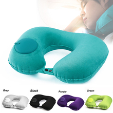 U-образная надувная подушка для путешествий, подушка для шеи, подушка для отдыха на голове автомобиля, подушка для путешествий, офиса, подушка для отдыха на шее 2024 - купить недорого