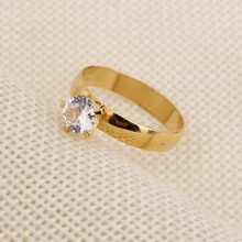 Женское/мужское кольцо с фианитом Bangrui, обручальное кольцо золотого цвета с фианитами 2024 - купить недорого