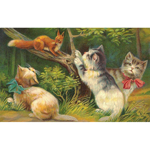 5D DIY Diamond Painting Aniamls Cross Stitch Diamond Embroidery Cats,fox Patterns Square/Round Rhinestone Mosaic Home Decor 2024 - buy cheap