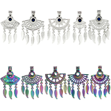 10X Rainbow Filigree Sector Locket Pendant Essential Oil Diffuser Beads Cage Pearl Cage Bohemia Jewelry 2024 - buy cheap