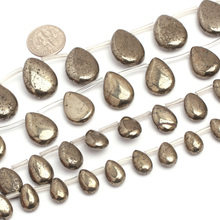 Cuentas de pirita gris para fabricación de joyas, cuentas de piedra Natural DIY para fabricación de joyas, hebra de 15 pulgadas, venta al por mayor 2024 - compra barato
