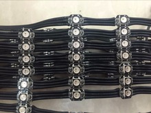 100pcs/string addressable WS2812B RGB led with heatsink;DC5V input;3cm wire spacing;with all black wire and black frame on led 2024 - buy cheap