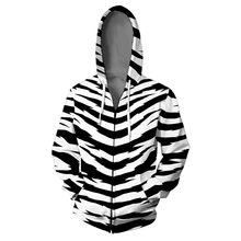 WAMNI Stripe Zipper Hoodies Sweatshirt Streetwear Black White Elements Splice 3D Tee Spring Autumn Harajuku Hooded Sweatshirt 2024 - buy cheap