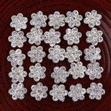 120PCS Vintage Handmade Metal Decorative Buttons+Crystal Pearls Craft Supplies Flatback Rhinestone Buttons for Hair Accessories 2024 - buy cheap