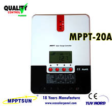 Регулятор заряда солнечной батареи MPPT 20A MPPT, автоматический выключатель 20A 12 В 24 В, ЖК-дисплей, регулятор заряда батареи, макс. 520 Вт 2024 - купить недорого