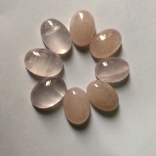 Wholesale Quality Ice Rose Pink Quartz Cabochon Ovals 15x21m,Oval Gem Stone CAB for jewelry making 6pcs/lot 2024 - buy cheap