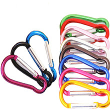 10pcs/lot Climbing Button Carabiner Camping Hiking Hook Outdoor Sports Multi Colors Aluminium Safety Buckle Keychain 2024 - buy cheap