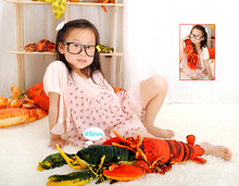 new cute plush lobster toy simulation red lobster doll gift about 46cm 2024 - buy cheap