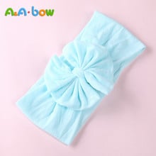 1pcs Cute Baby Big Bow Soft Nylon Headbands Girls Wide Cotton Headwraps Soft Hairwear  Hair Accessories for Baby Girls 2024 - buy cheap