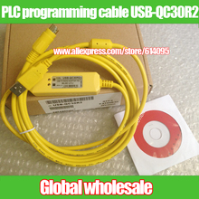 1pcs yellow PLC programming cable USB-QC30R2 for Mitsubishi / data download cable 6-pin communication line for Mitsubishi 2024 - buy cheap