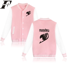 2018 harajuku Fairy Tail Baseball Jacket Capless Mens Hoodies And Sweatshirts Fashion Winter bomber jacket  basic coats 2024 - buy cheap