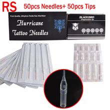 (Rs + rt) 50 peças de agulhas de tatuagem + 50 peças de agulhas mistas e descartáveis para máquina de tatuagem 2024 - compre barato