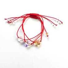 Baffin Heart Bead Bracelet Crystals From Swarovski Lucky Red String Braiding Chain Couple Bracelets For Women Kids Wish Jewelry 2024 - buy cheap