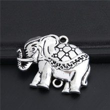 3pcs  Silver Color Lovely Metal Elephant Charms Animal Jewelery Making Pendant Accessories DIY Necklaces 41.5x34mm A3007 2024 - buy cheap